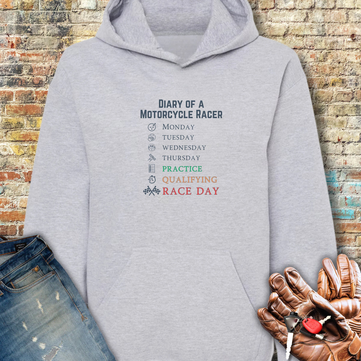 Diary Hoodie - Sport Grey