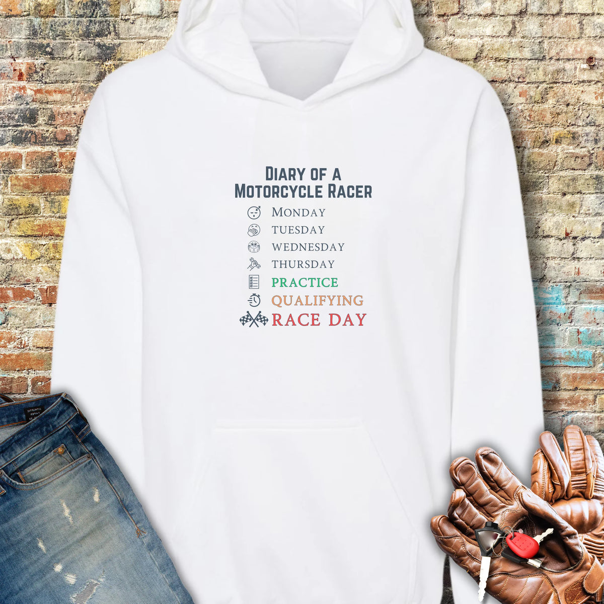 Diary Hoodie - White