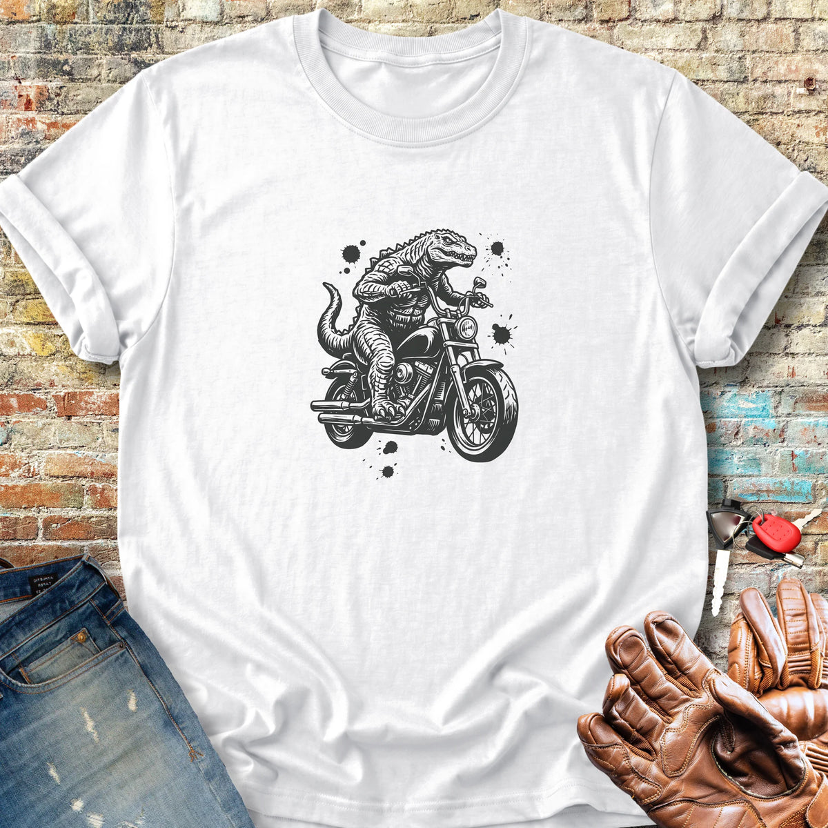 Dino Ride Classic T-Shirt - White