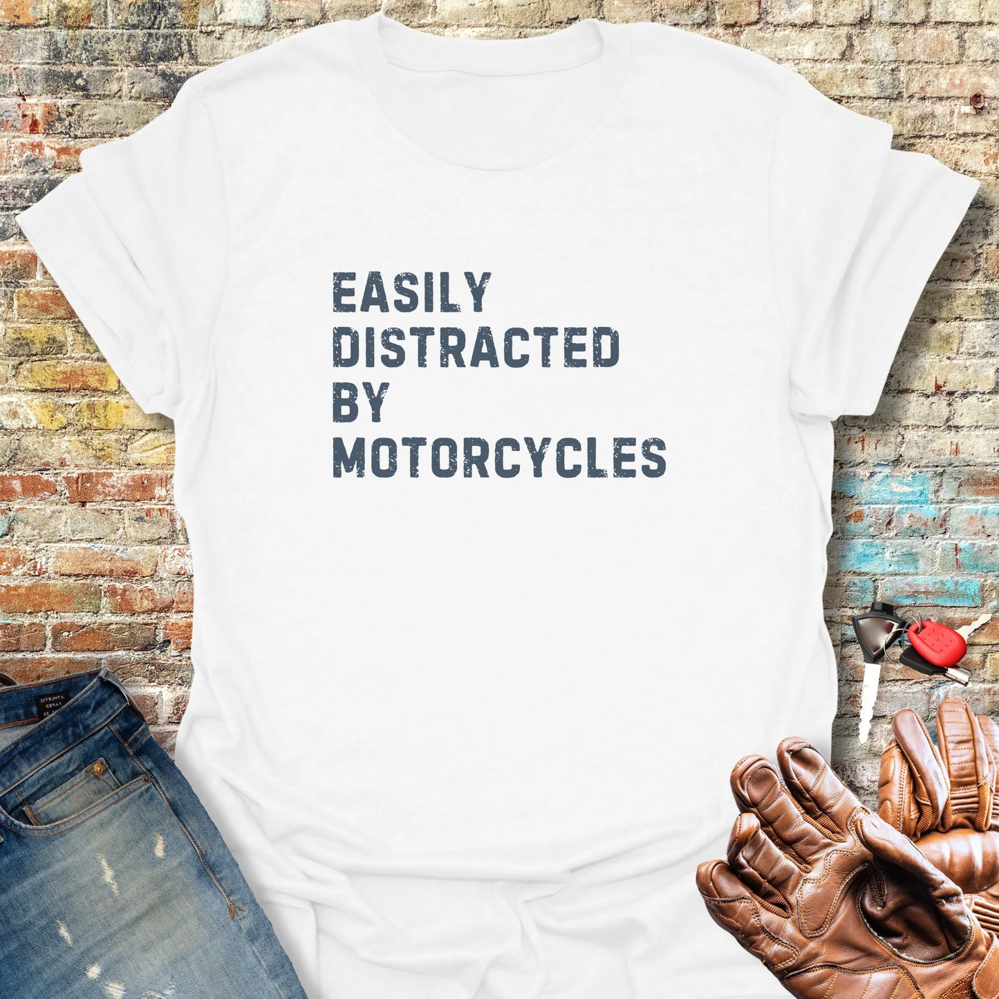 Distracted (Text) T-Shirt - White