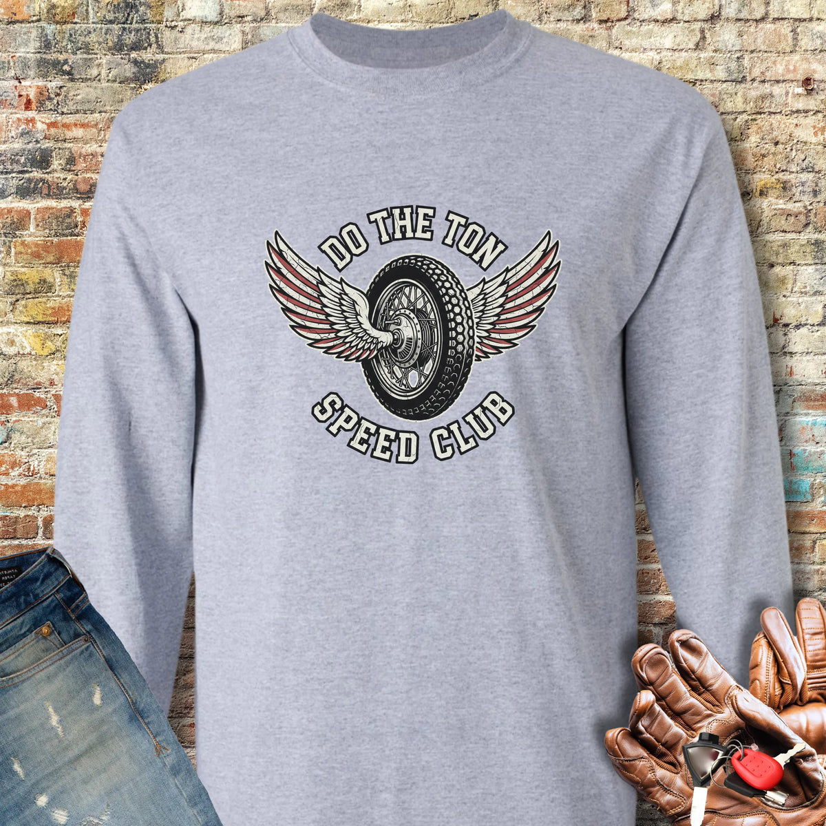 Do The Ton Long Sleeve T-Shirt - Sport Grey