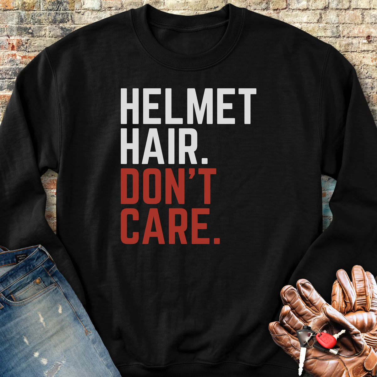 Don't Care Sweatshirt - Black