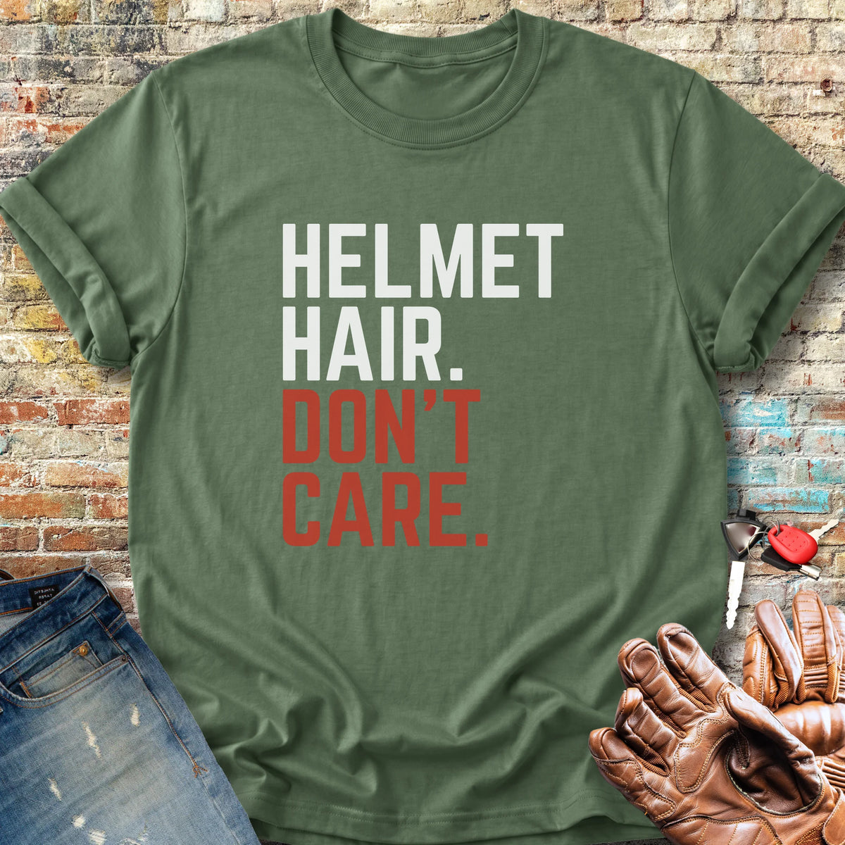 Don't Care Classic T-Shirt - Military Green
