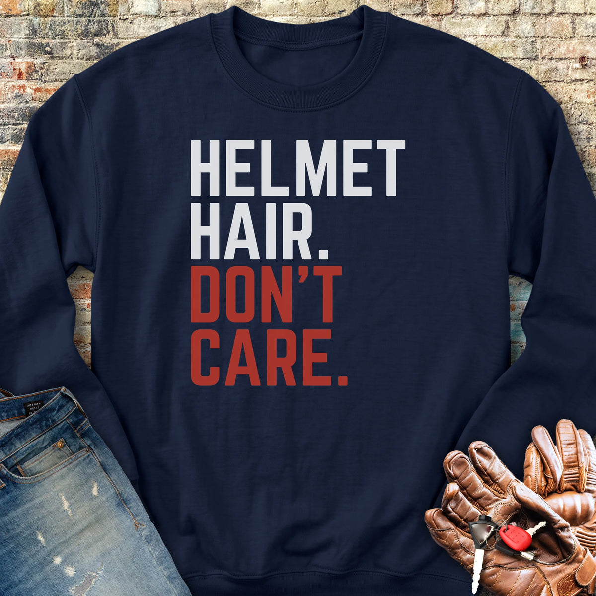 Don't Care Sweatshirt - Navy