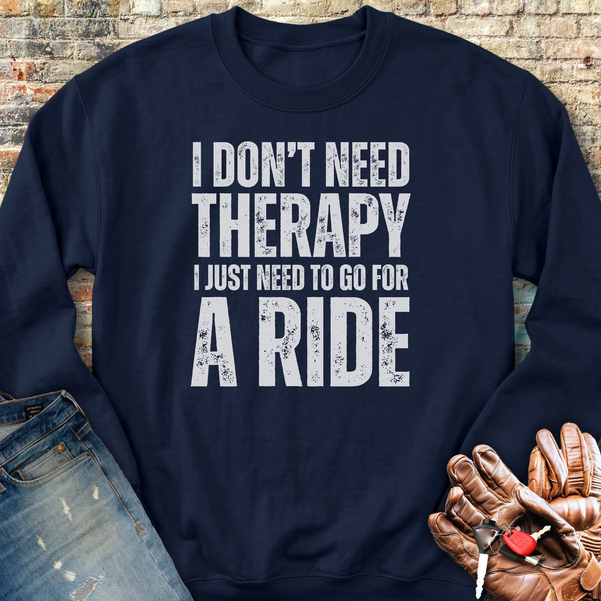 Don't Need Therapy Sweatshirt - Navy