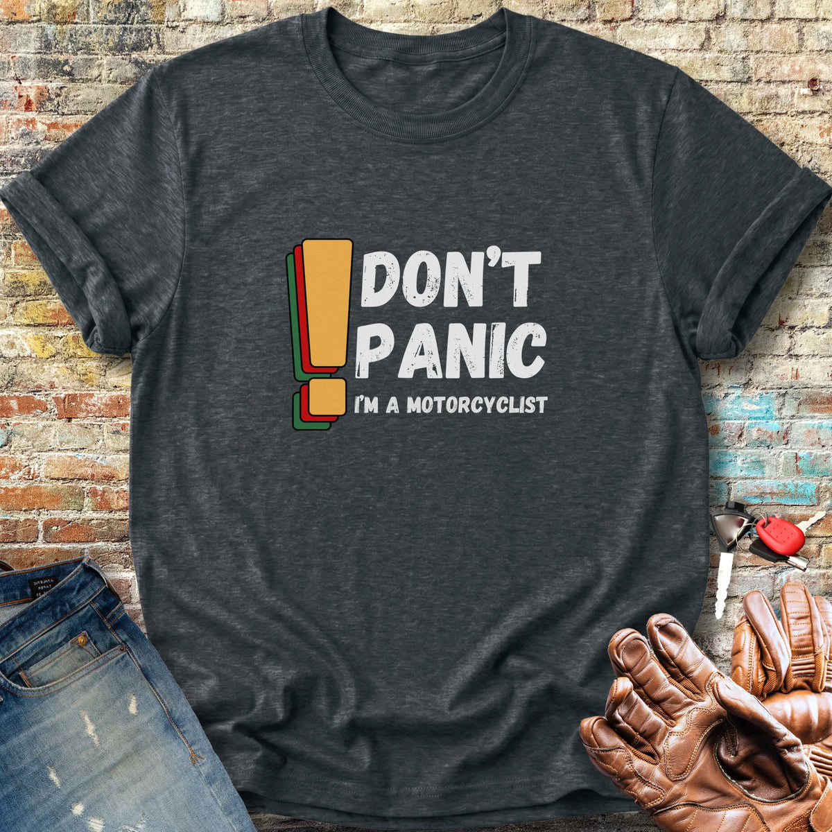 Don't Panic! Classic T-Shirt - Dark Heather