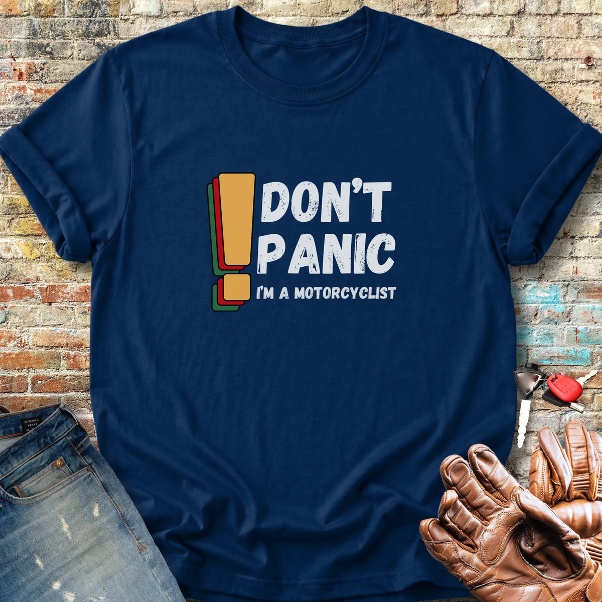 Don't Panic! Classic T-Shirt - Navy