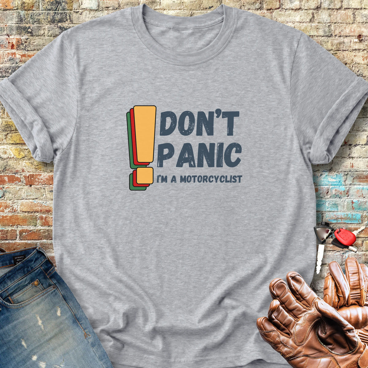 Don't Panic! Classic T-Shirt - Sport Grey