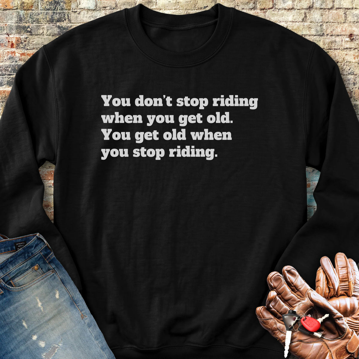 Don't Stop Riding Sweatshirt - Black