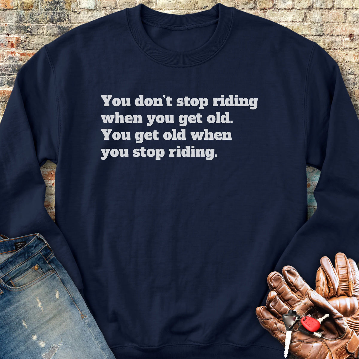 Don't Stop Riding Sweatshirt - Navy