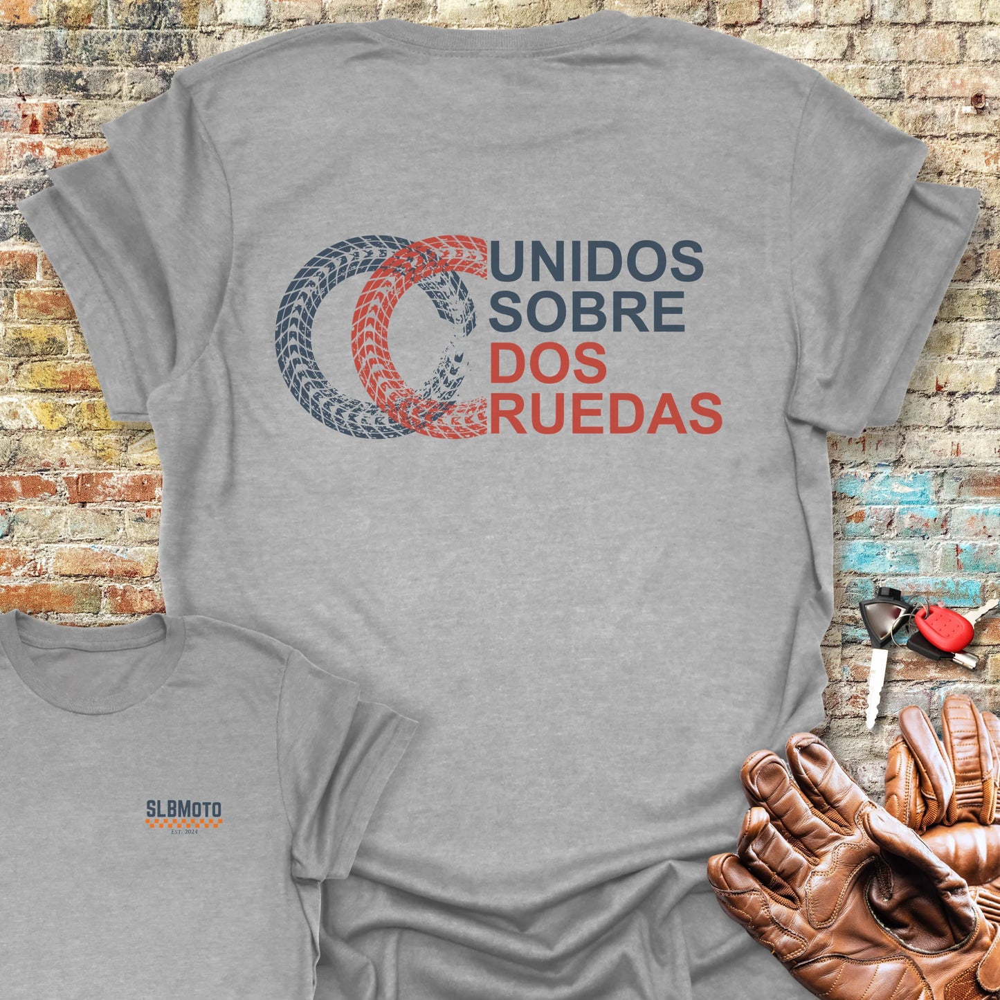 Dos Ruedas Back Print T-Shirt - Sport Grey