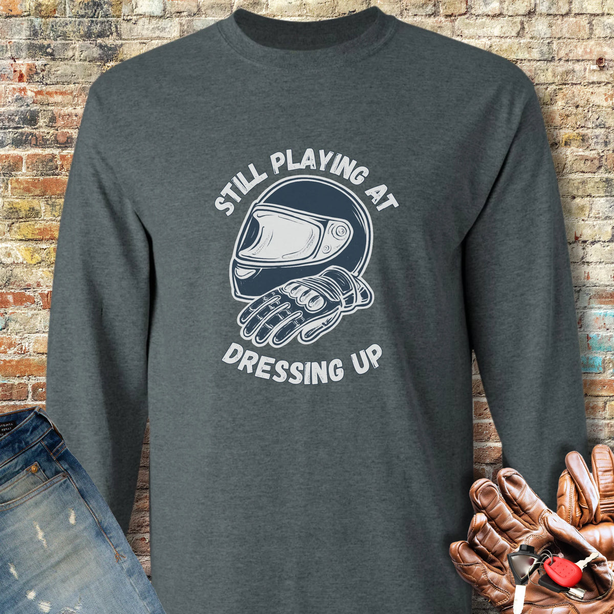 Dressing Up Long Sleeve T-Shirt - Dark Heather