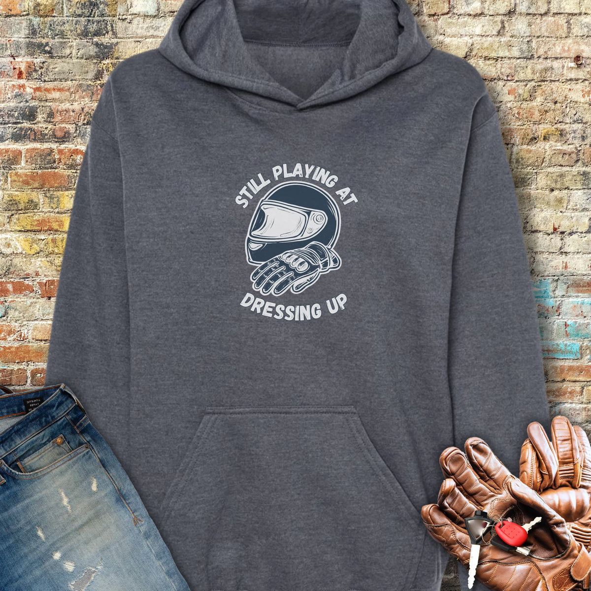 Dressing Up Hoodie - Dark Heather