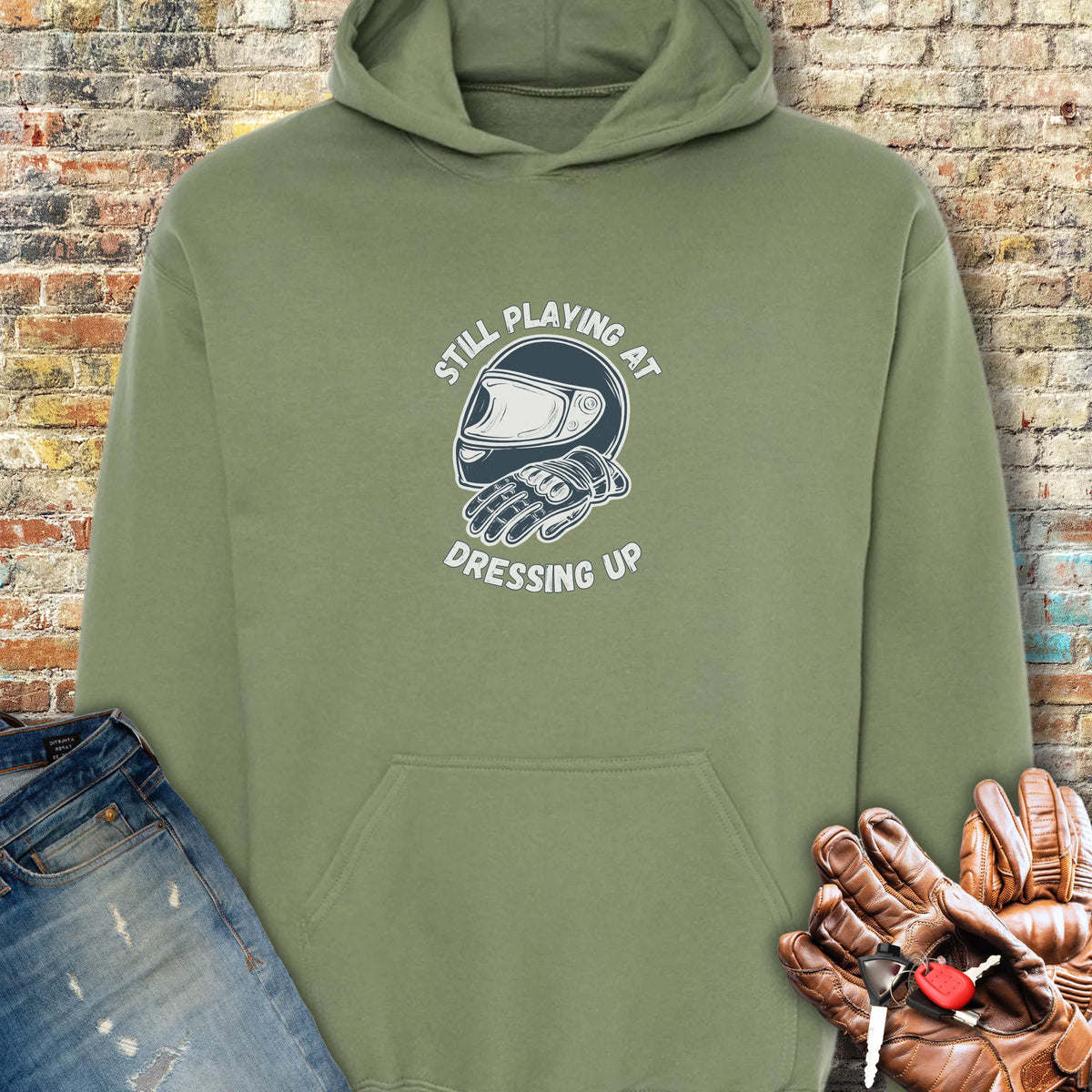 Dressing Up Hoodie - Military Green