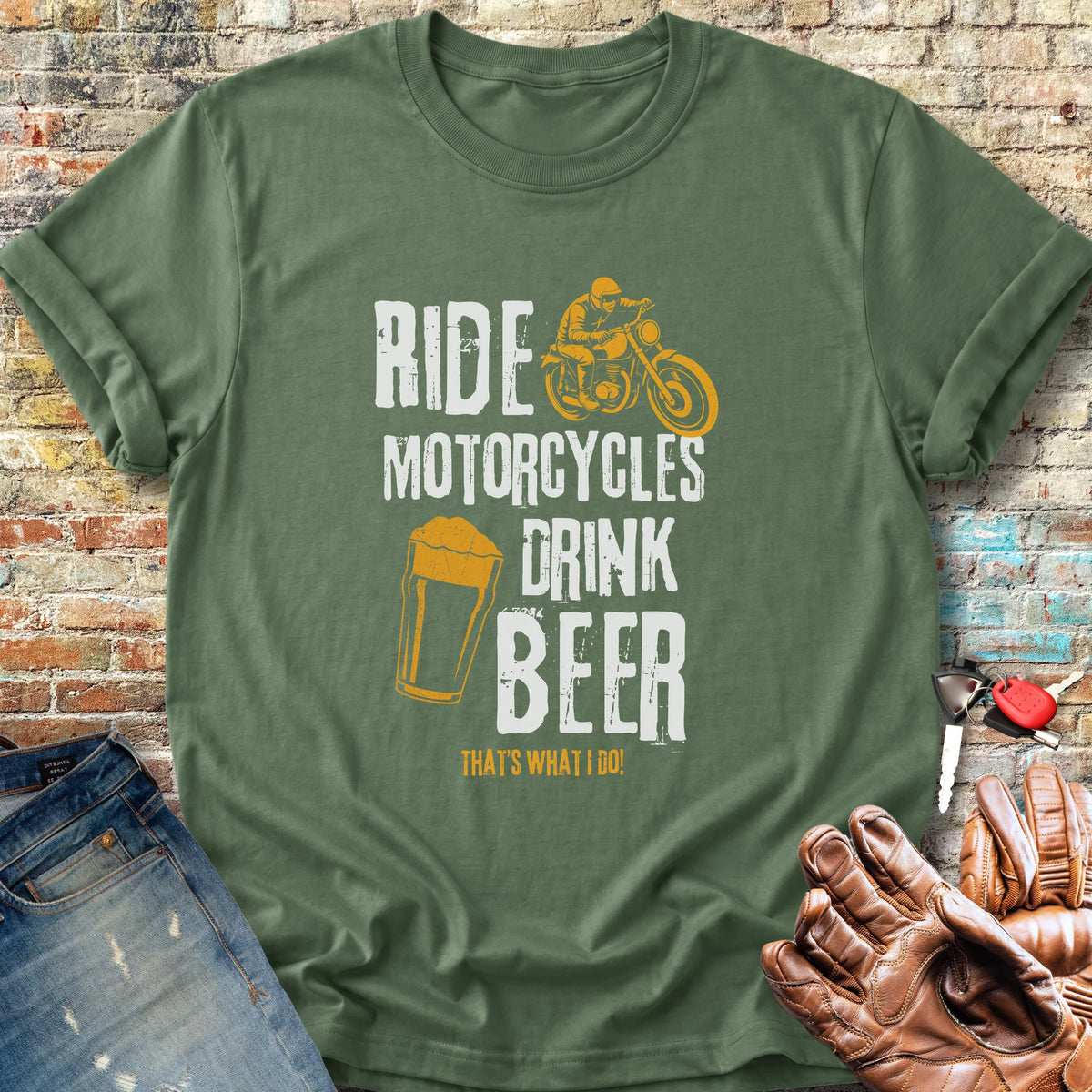 Drink Beer Classic T-Shirt - Military Green