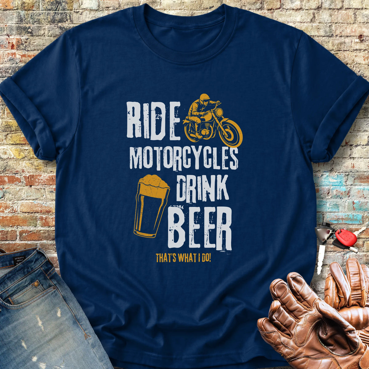 Drink Beer Classic T-Shirt - Navy