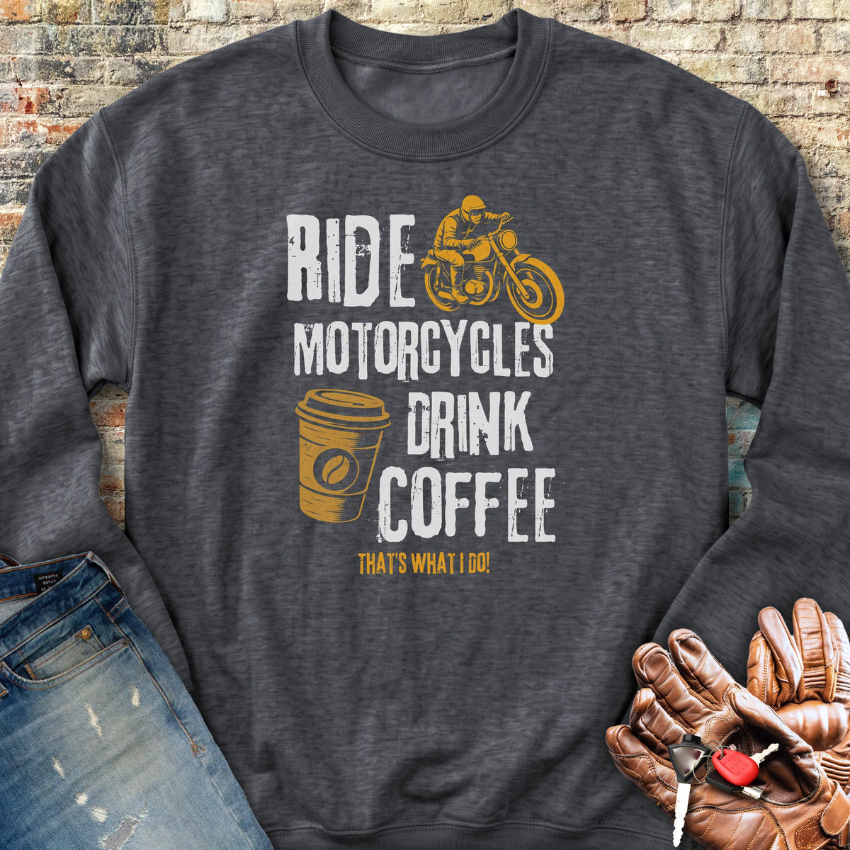 Drink Coffee Sweatshirt - Dark Heather