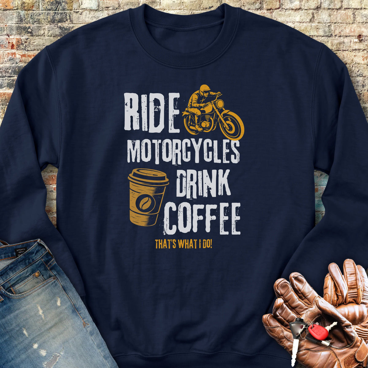 Drink Coffee Sweatshirt - Navy