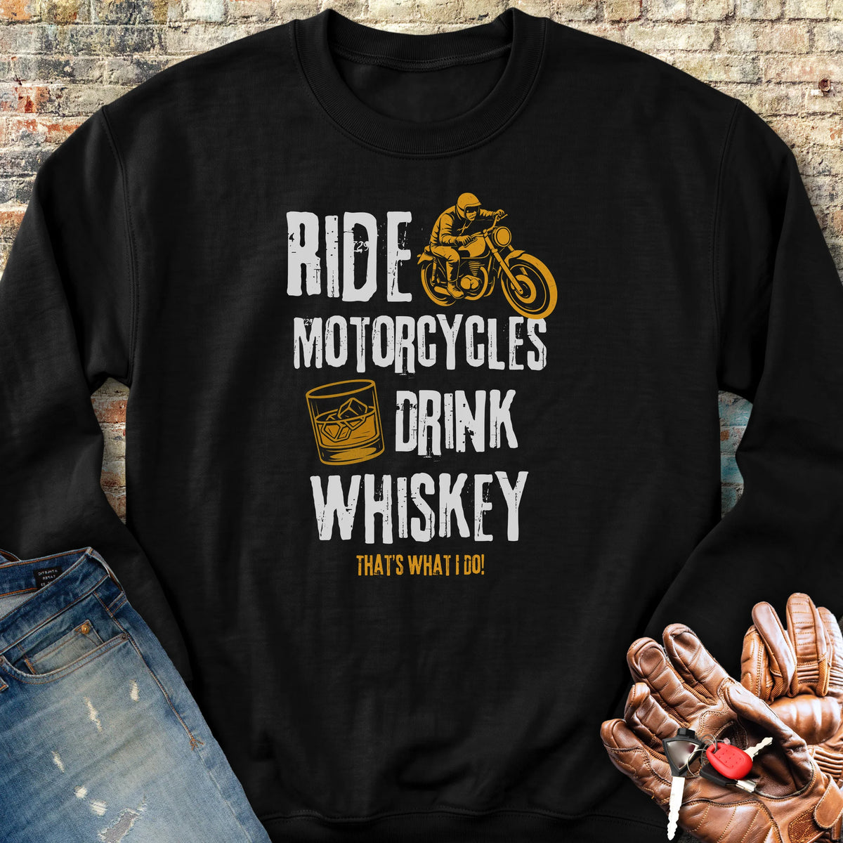 Drink Whiskey Sweatshirt - Black