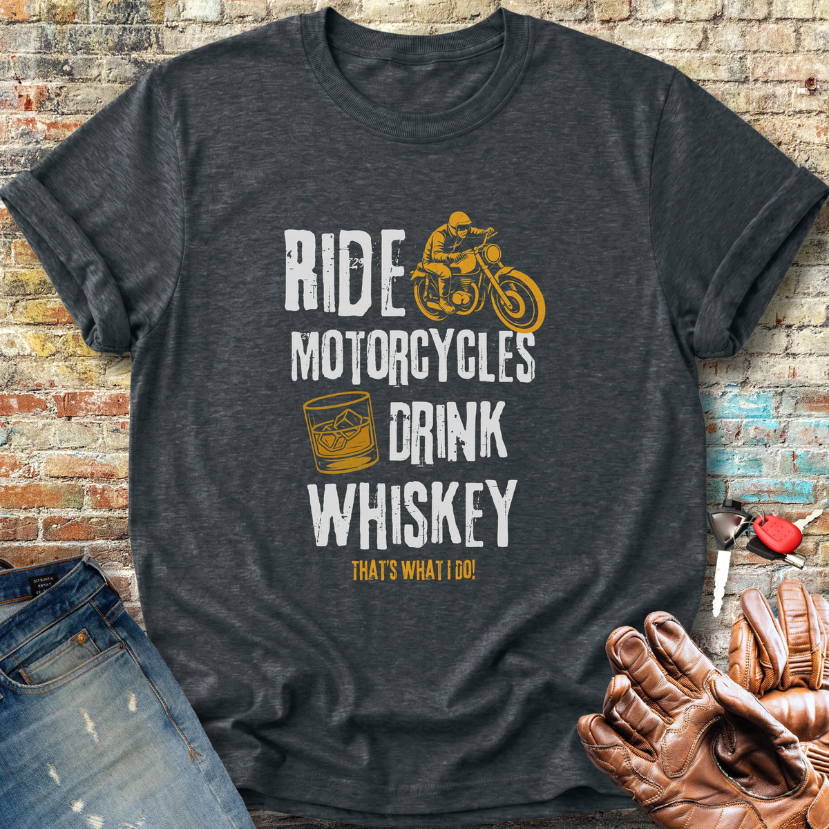 Drink Whiskey Classic T-Shirt - Dark Heather