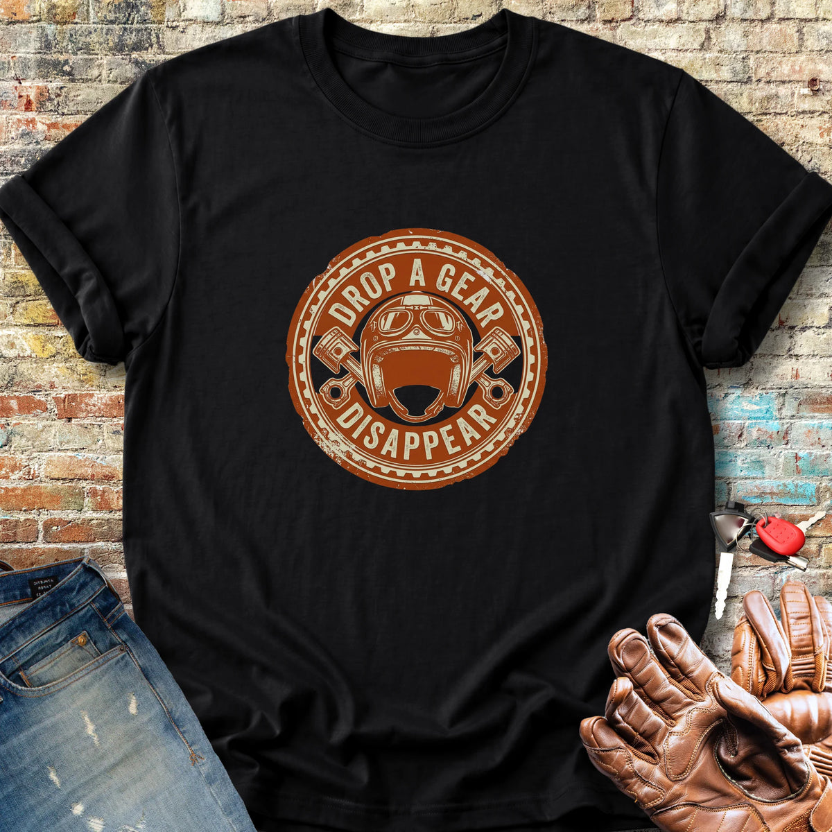 Drop A Gear Classic T-Shirt - Black