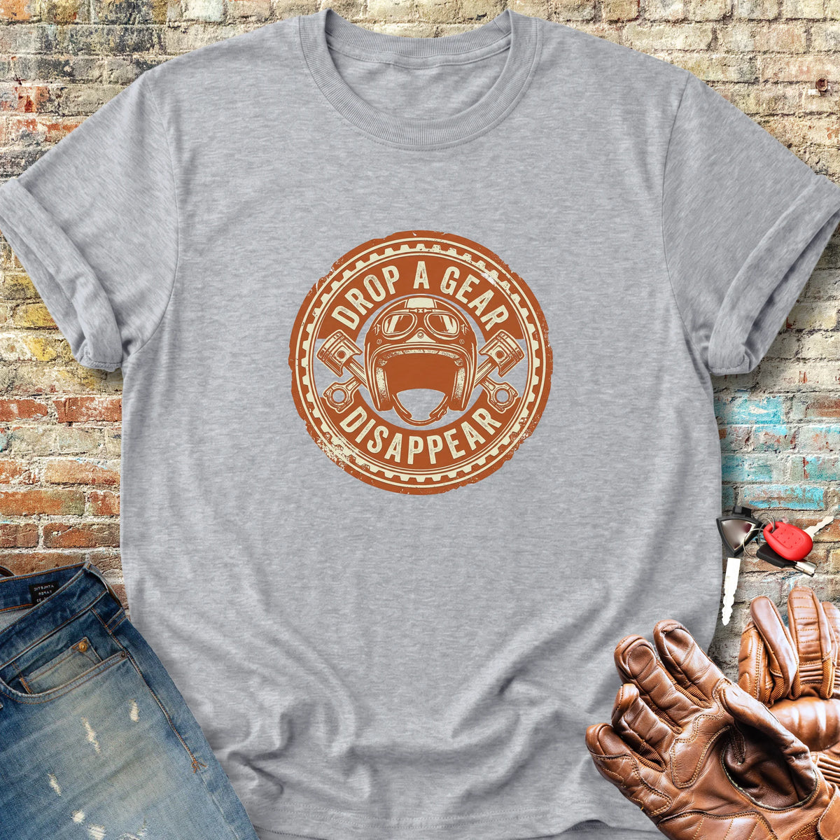 Drop A Gear Classic T-Shirt - Sport Grey