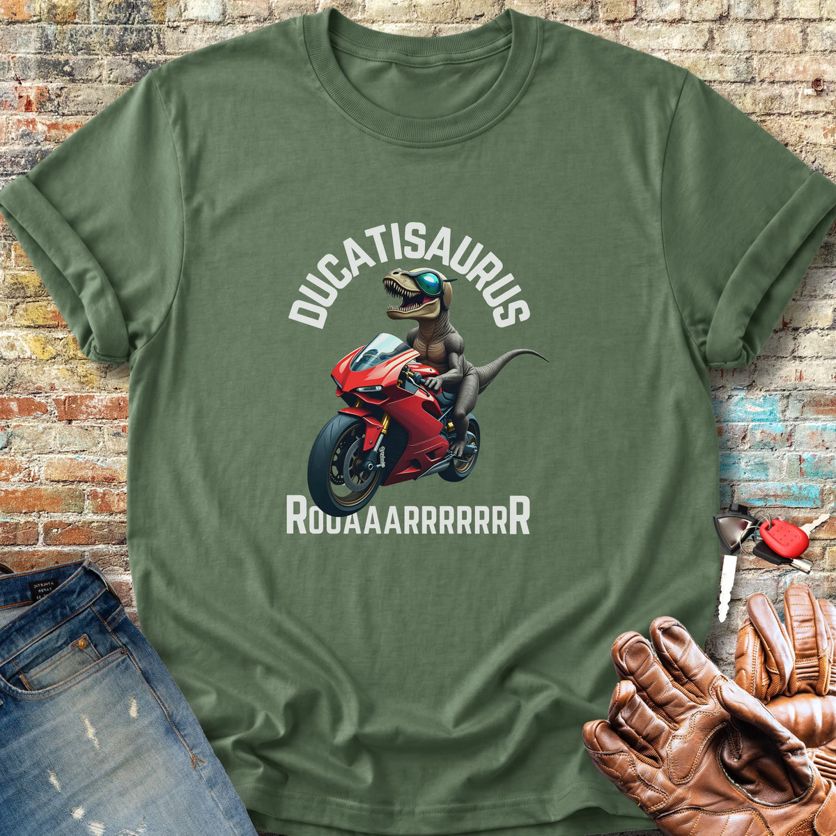 Ducatisaurus (Colour) Classic T-Shirt - Military Green