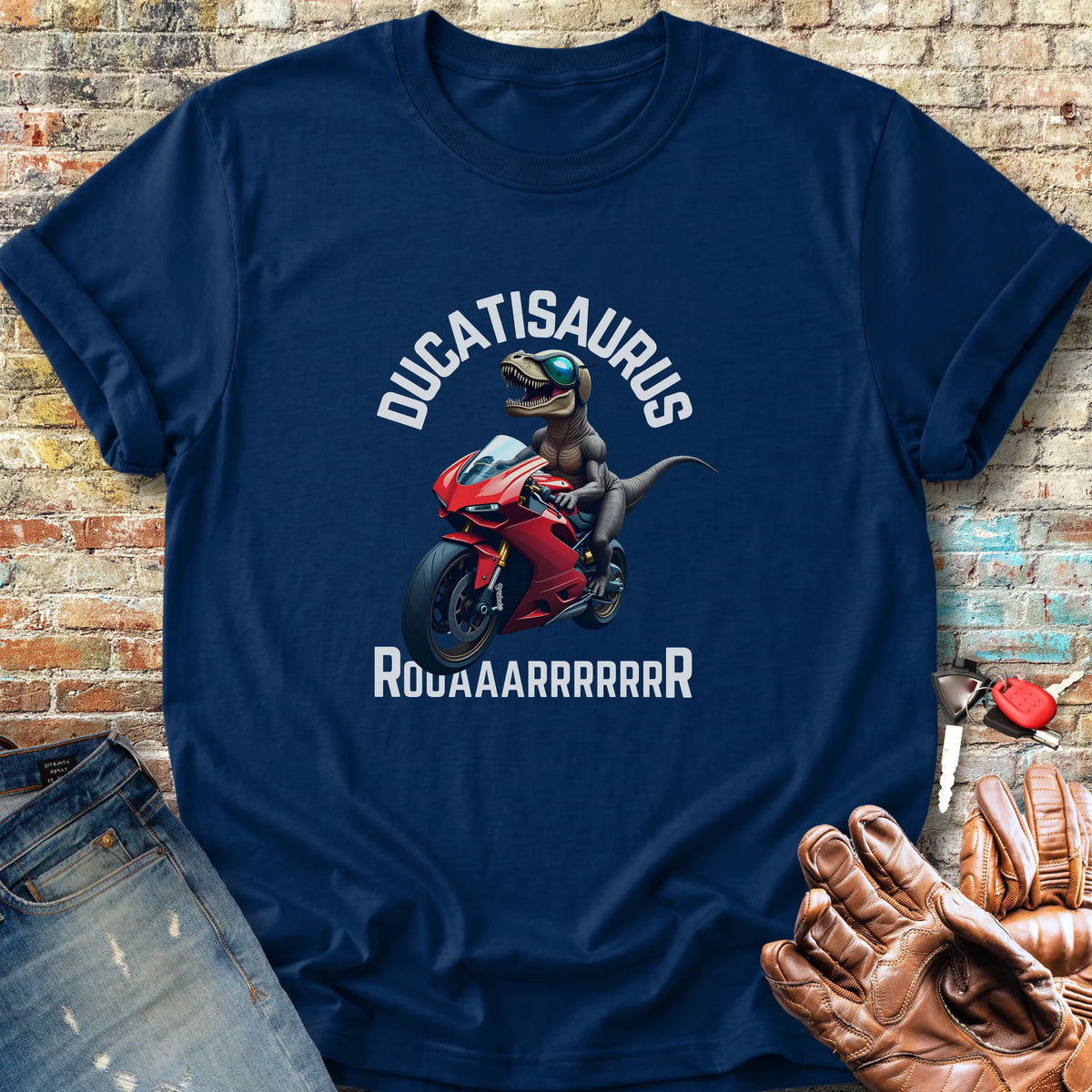 Ducatisaurus (Colour) Classic T-Shirt - Navy