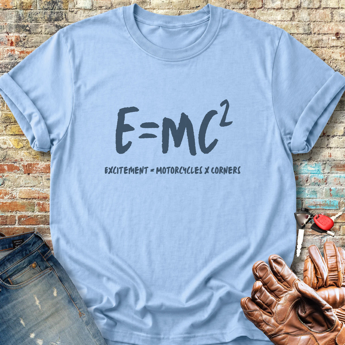 E=MC2 Classic T-Shirt - Light Blue