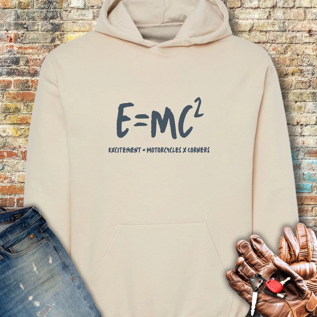E=MC2 Hoodie - Sand