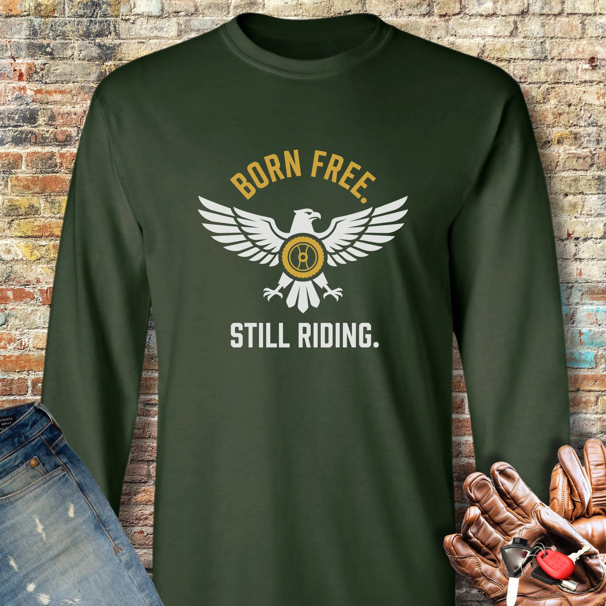 Eagle 250th Long Sleeve T-Shirt - Forest Green