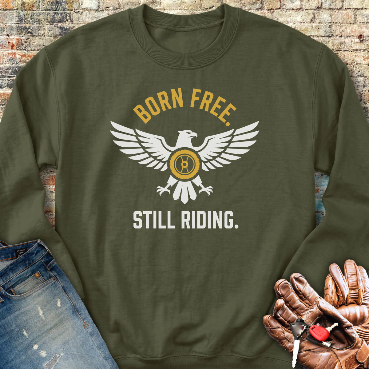 Eagle 250th Sweatshirt - Military Green