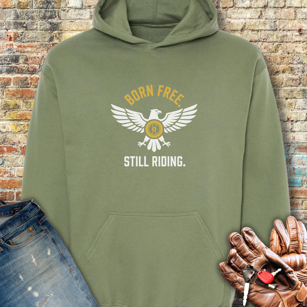 Eagle 250th Hoodie - Military Green
