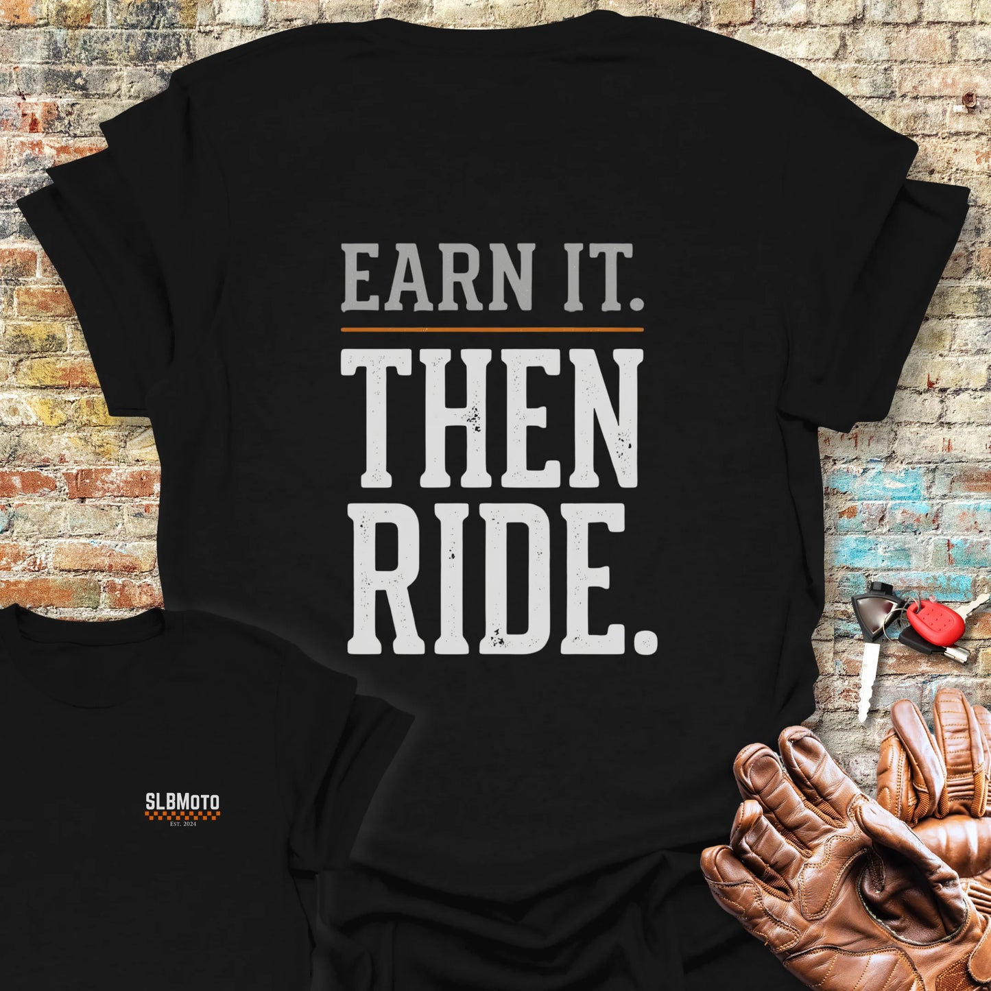 Earn It Back Print T-Shirt - Black