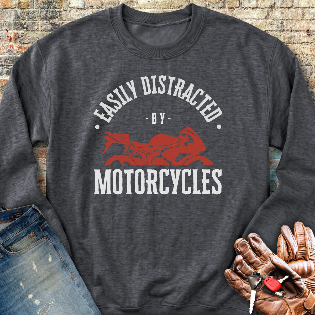 Distracted Sweatshirt - Dark Heather