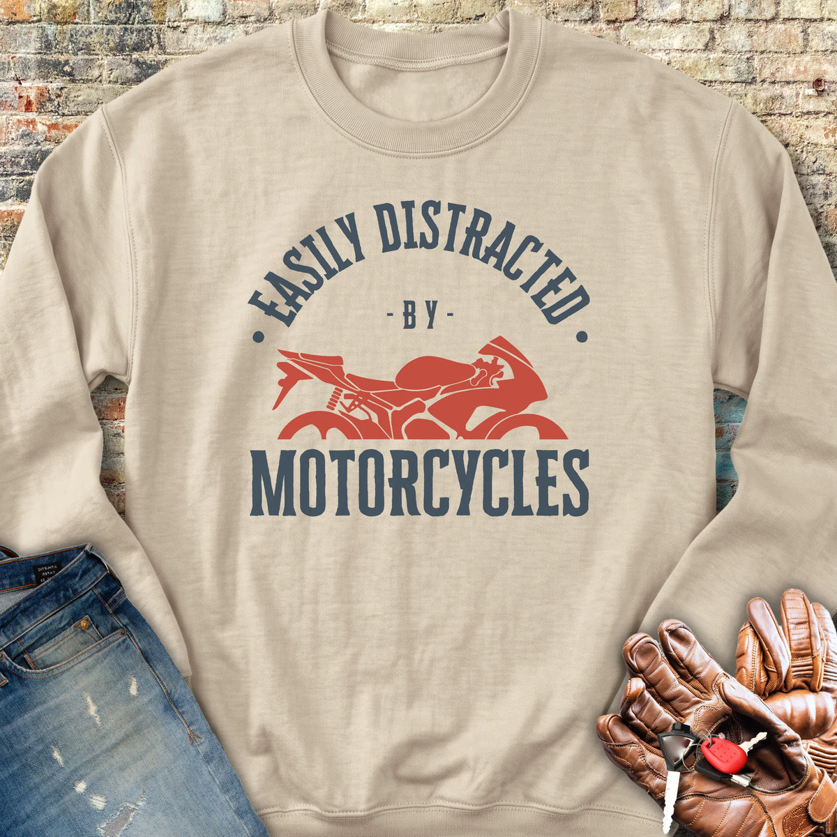 Distracted Sweatshirt - Sand