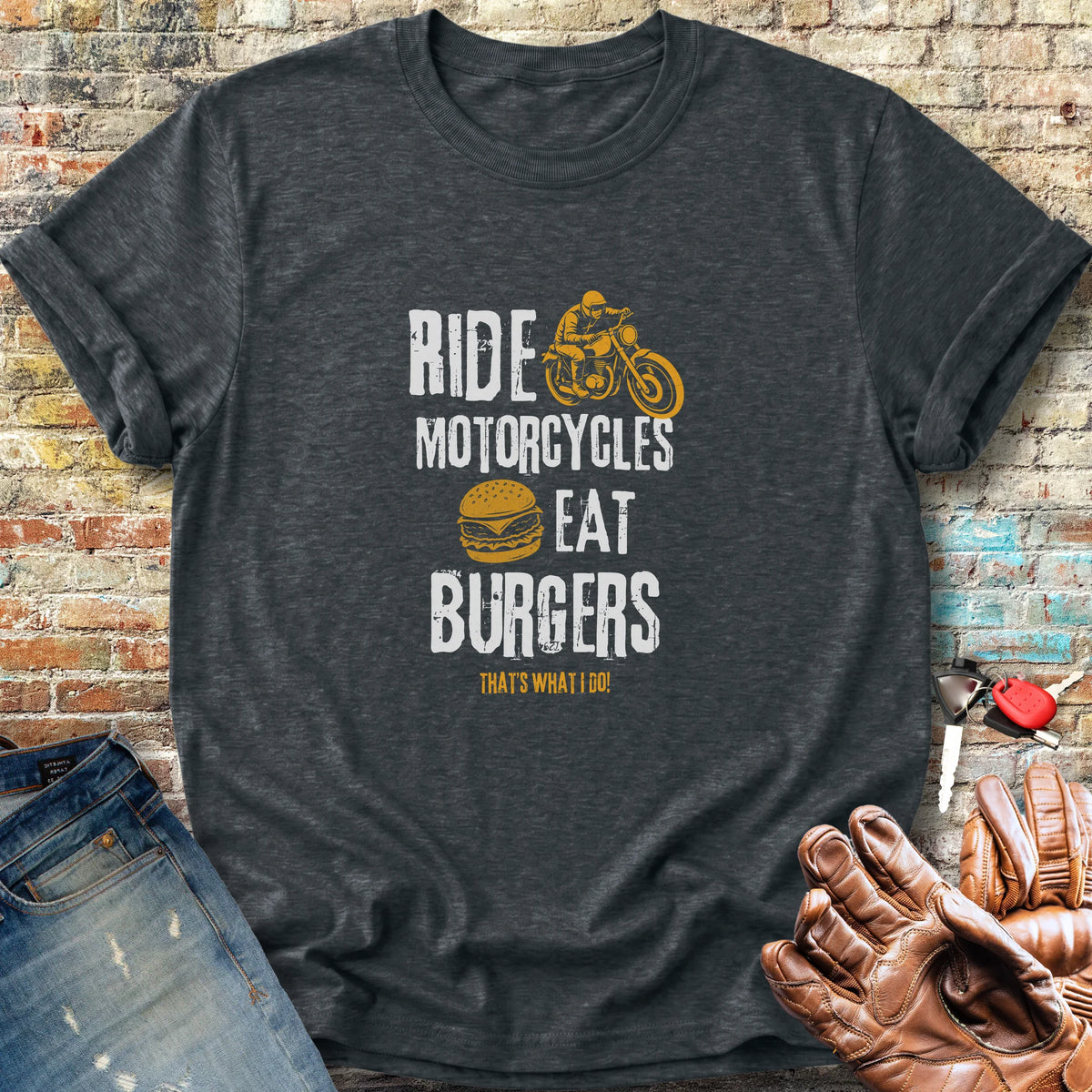 Eat Burgers Classic T-Shirt - Dark Heather