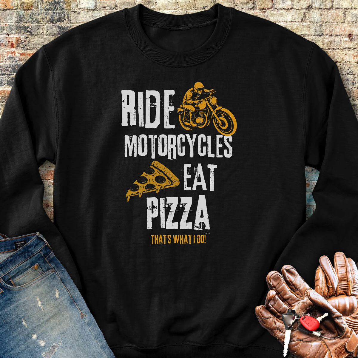 Eat Pizza Sweatshirt - Black