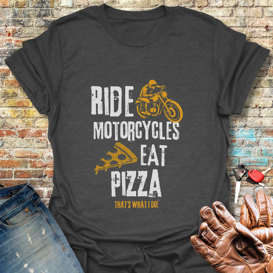 Eat Pizza T-Shirt - Dark Heather