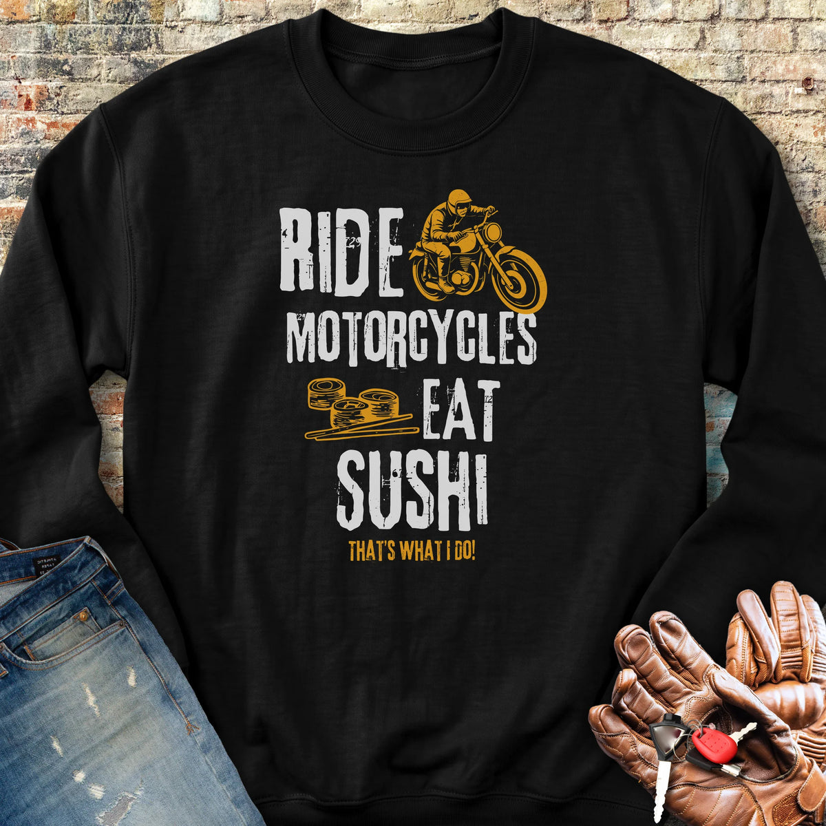 Eat Sushi Sweatshirt - Black