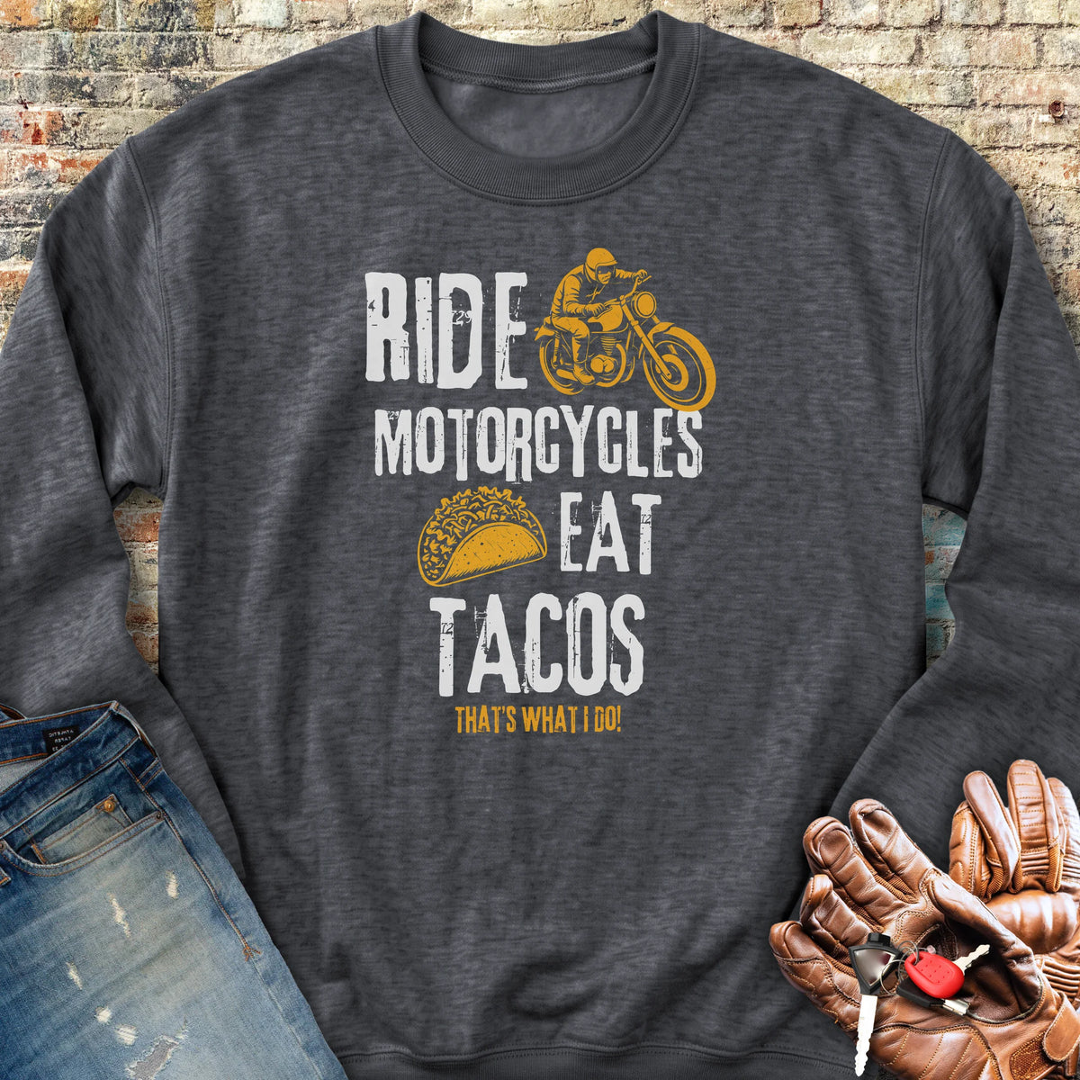 Eat Tacos Sweatshirt - Dark Heather
