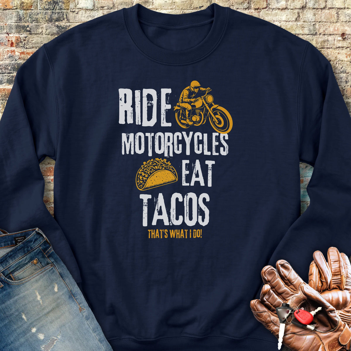 Eat Tacos Sweatshirt - Navy