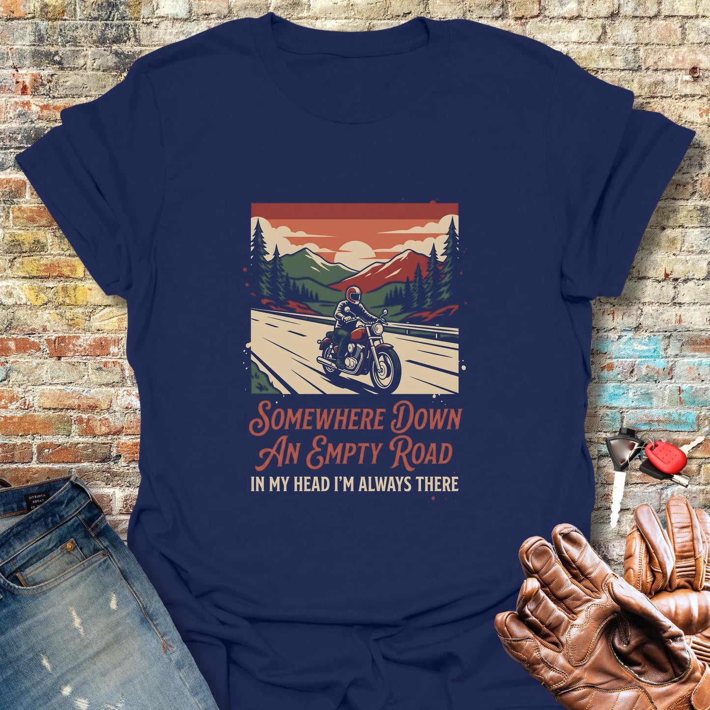 Empty Road T-Shirt - Navy