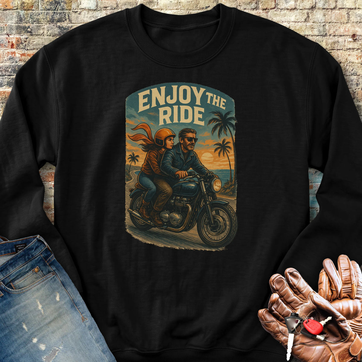 Enjoy The Ride Sweatshirt - Black
