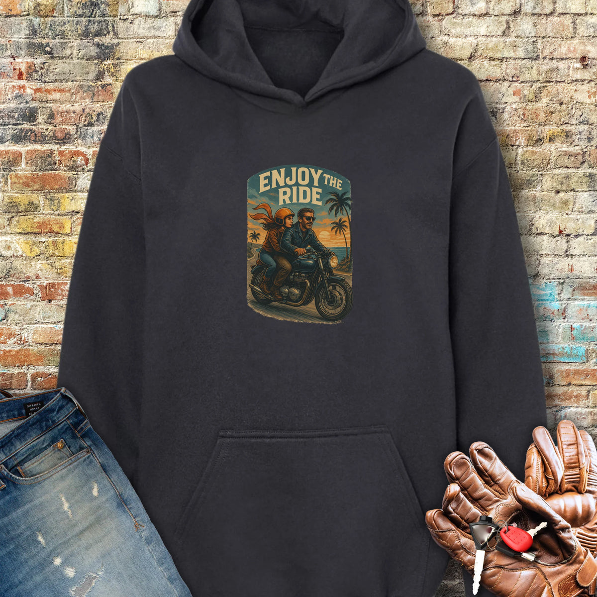 Enjoy The Ride Hoodie - Black