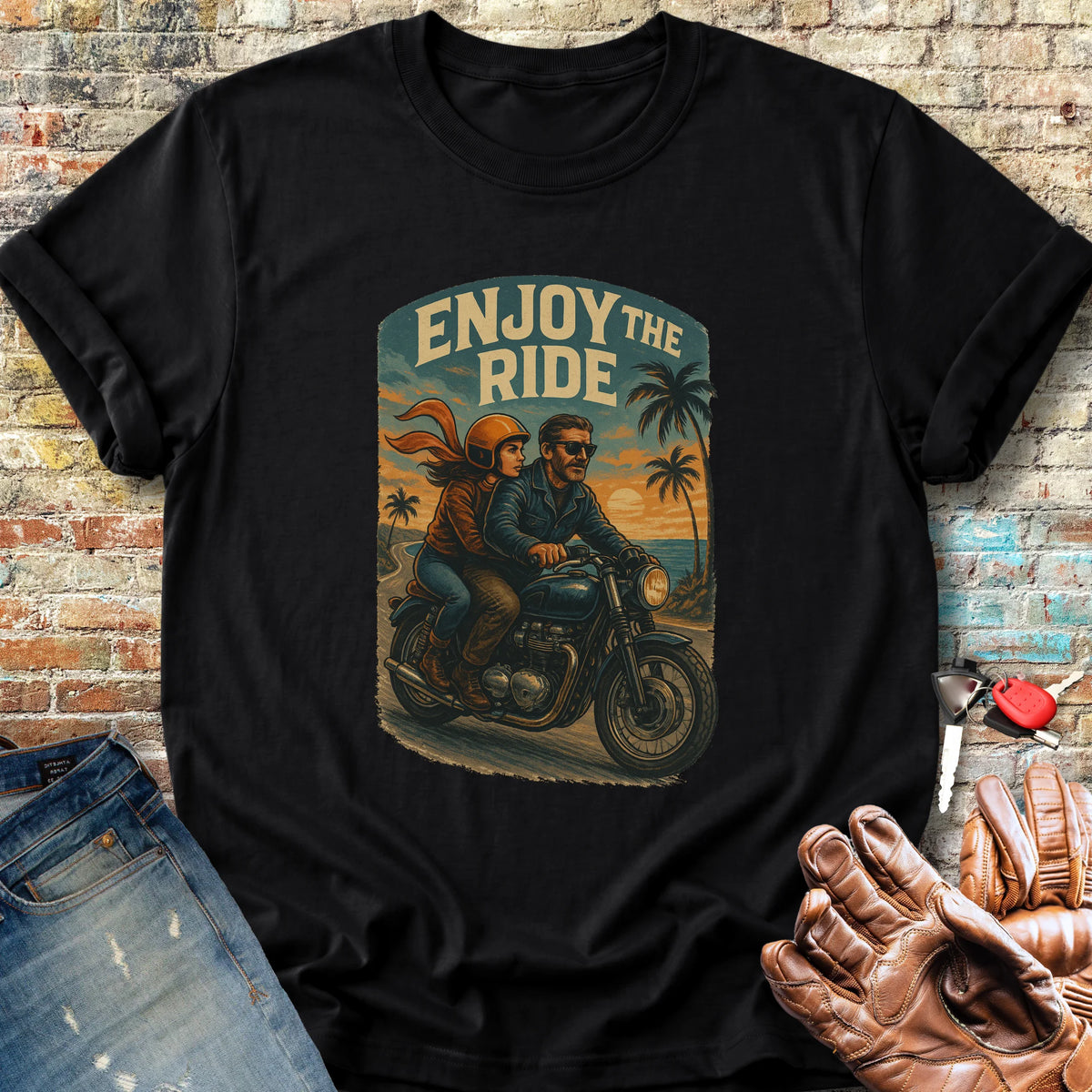 Enjoy The Ride Classic T-Shirt - Black
