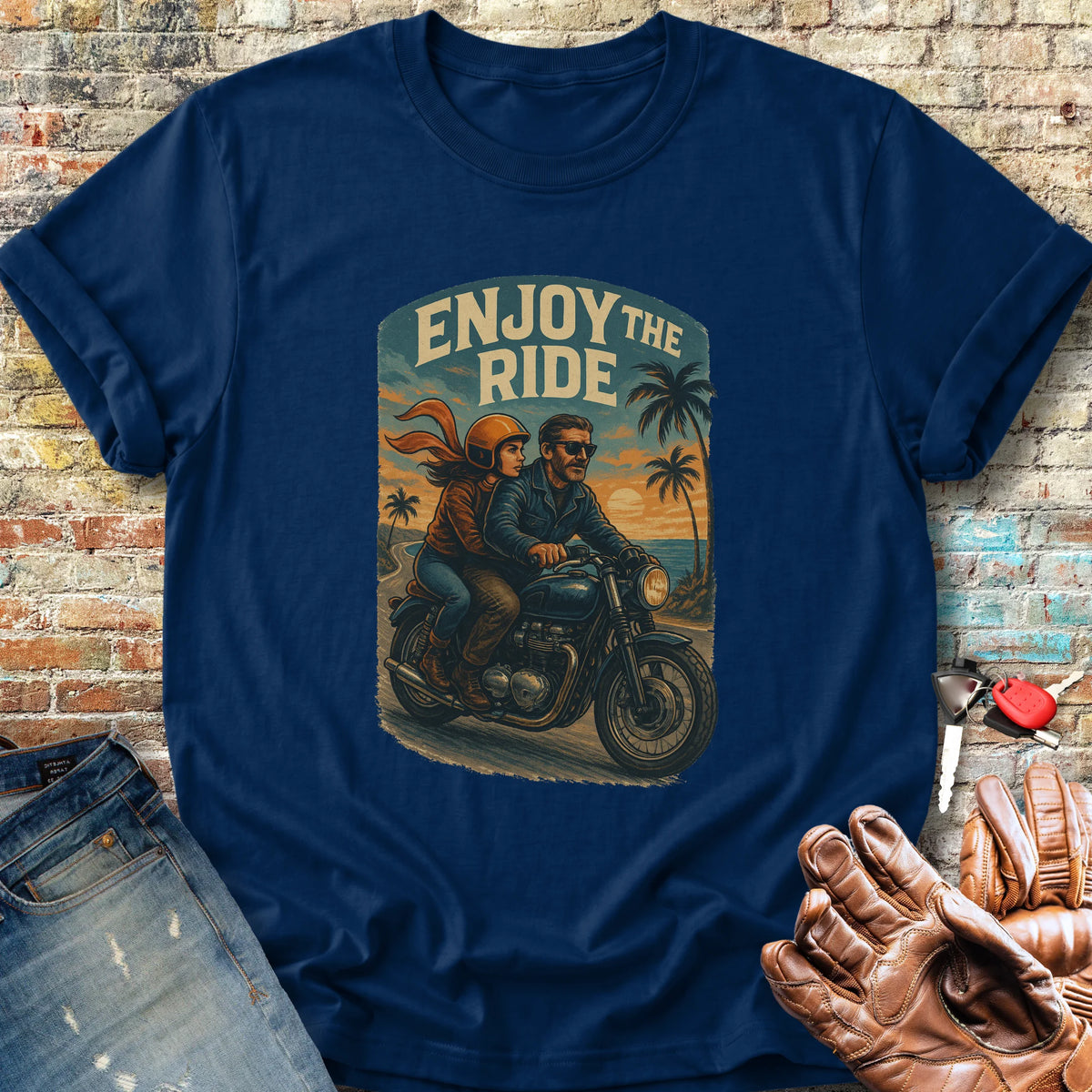 Enjoy The Ride Classic T-Shirt - Navy