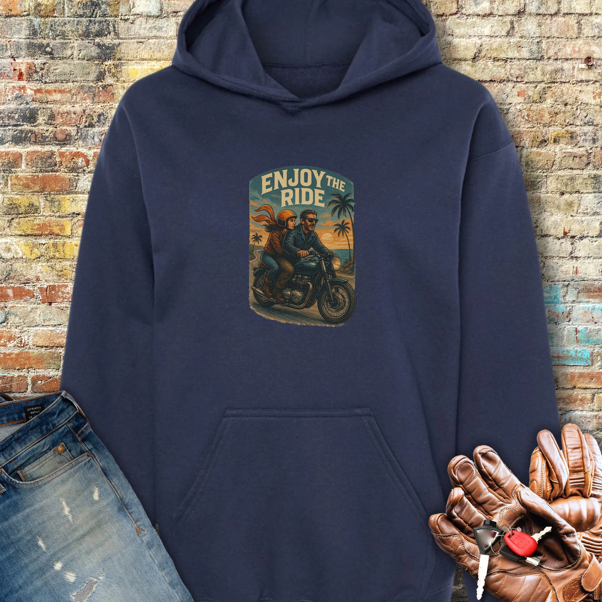 Enjoy The Ride Hoodie - Navy