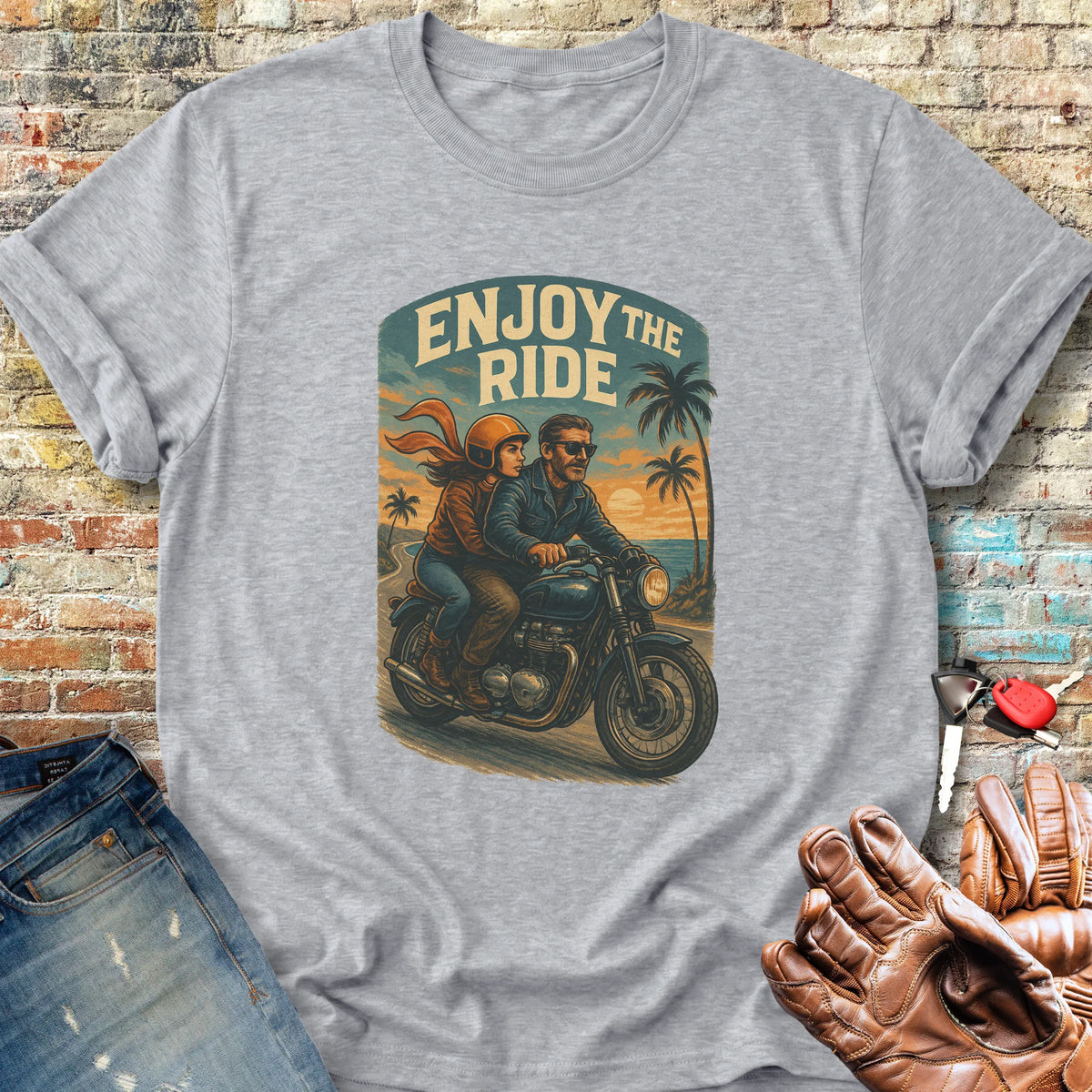 Enjoy The Ride Classic T-Shirt - Sport Grey