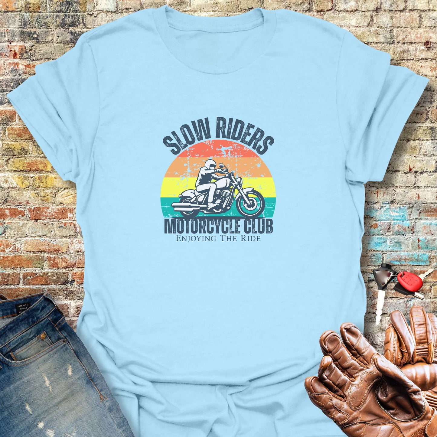 Enjoying The Ride T-Shirt - Light Blue
